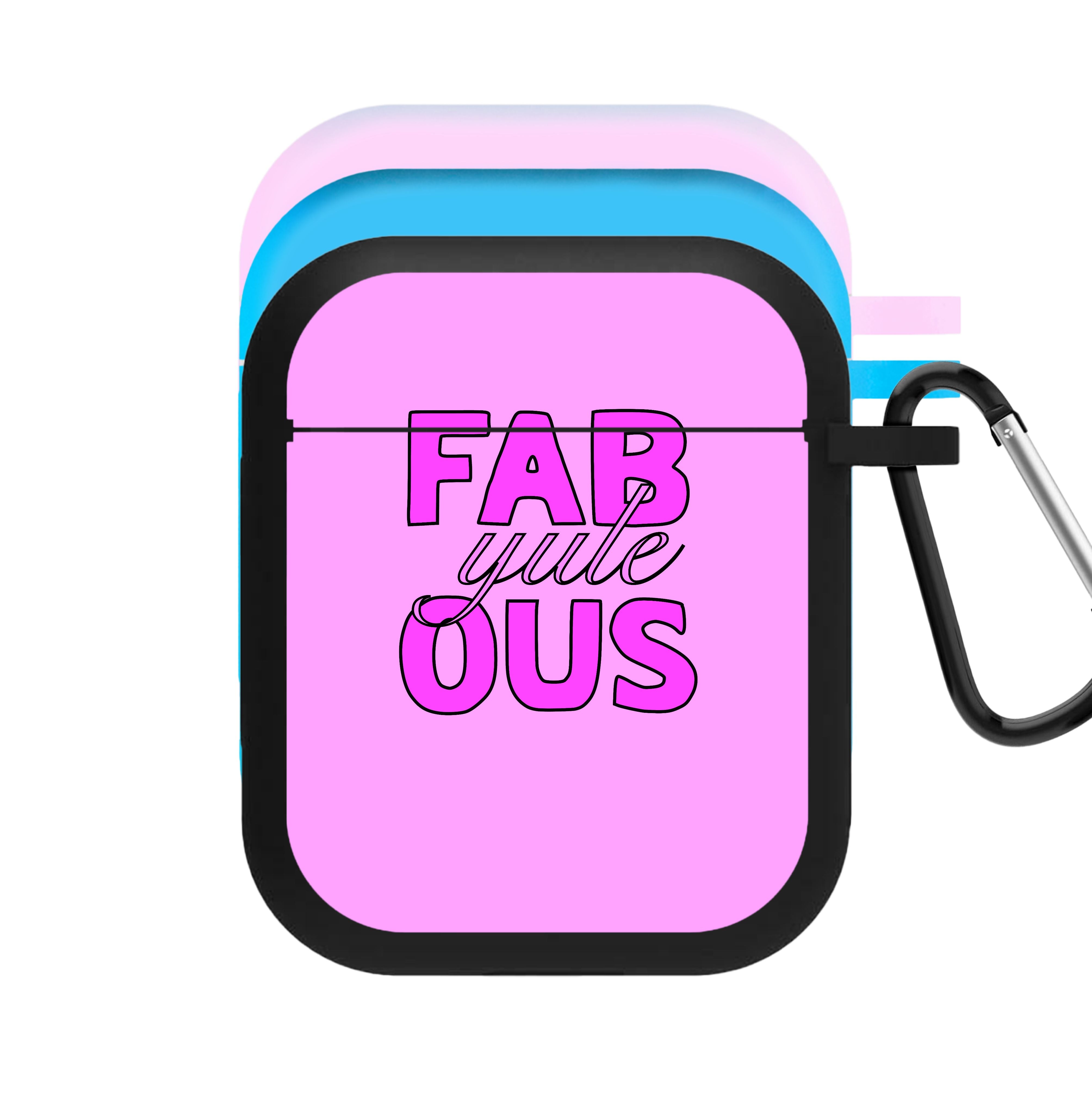 Fab-Yule-Ous Pink - Christmas Puns AirPods Case