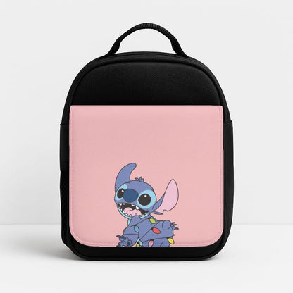 Cute Blue Alien Fairylights Insulated Lunch Bag