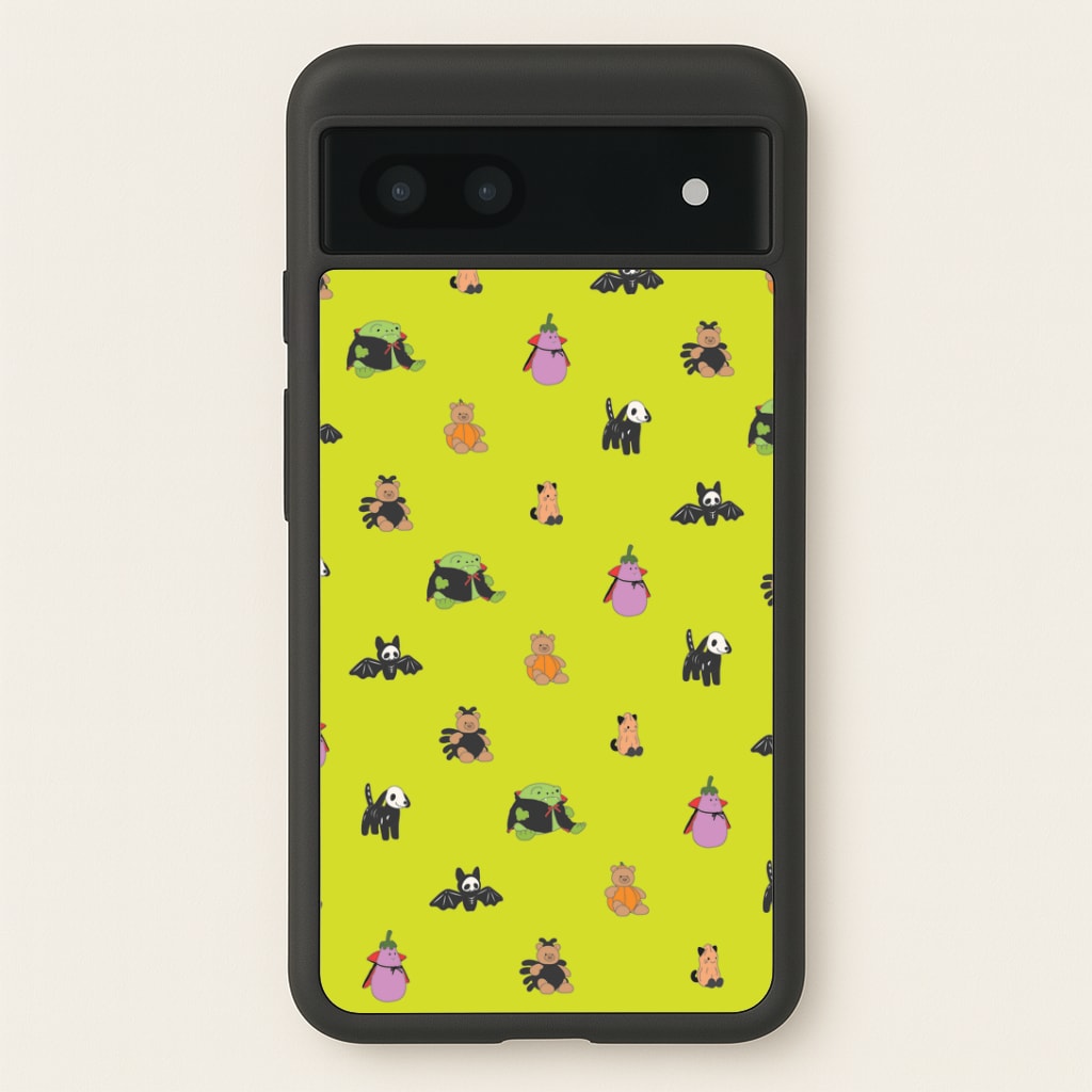 Halloween Plushies Pattern III - Halloween Google Pixel 7a Case
