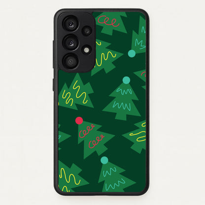 Abstract Christmas Trees Pattern Galaxy A33 Case