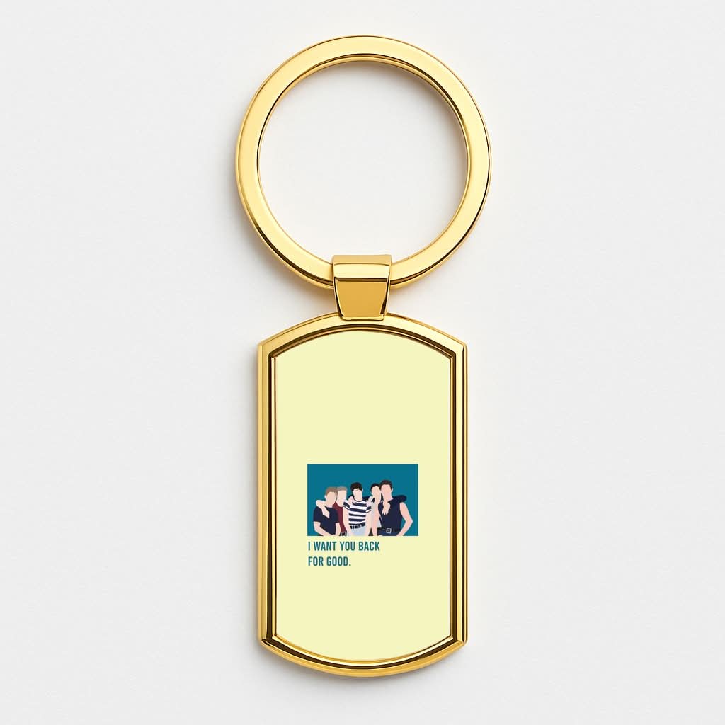 I Want You Back Gold Keyring