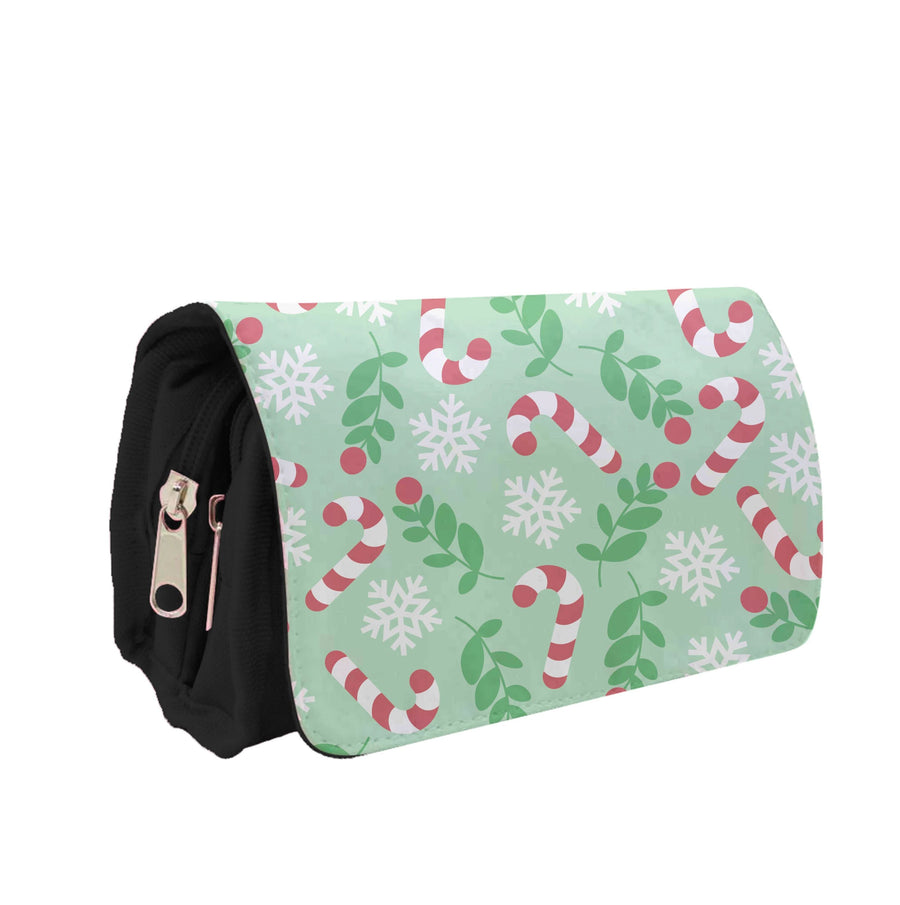 Snow Green Pattern Pencil Case