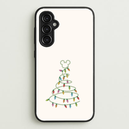 Cartoon Mouse Christmas Tree Lights Galaxy A14 Case
