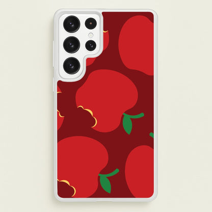 Teacher Apples Pattern Galaxy S22 Ultra Case