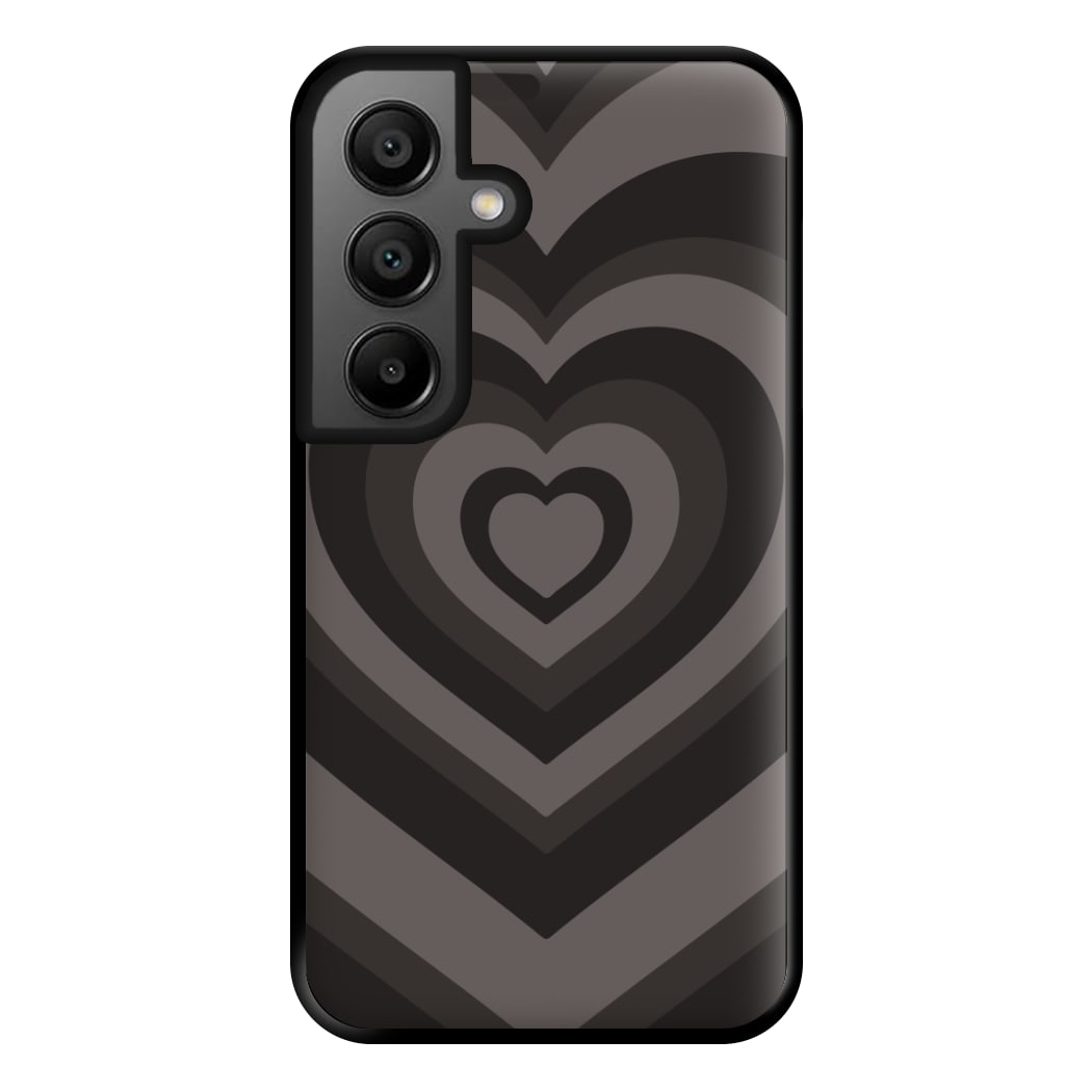 Abstract Black Heart Galaxy A55 Case