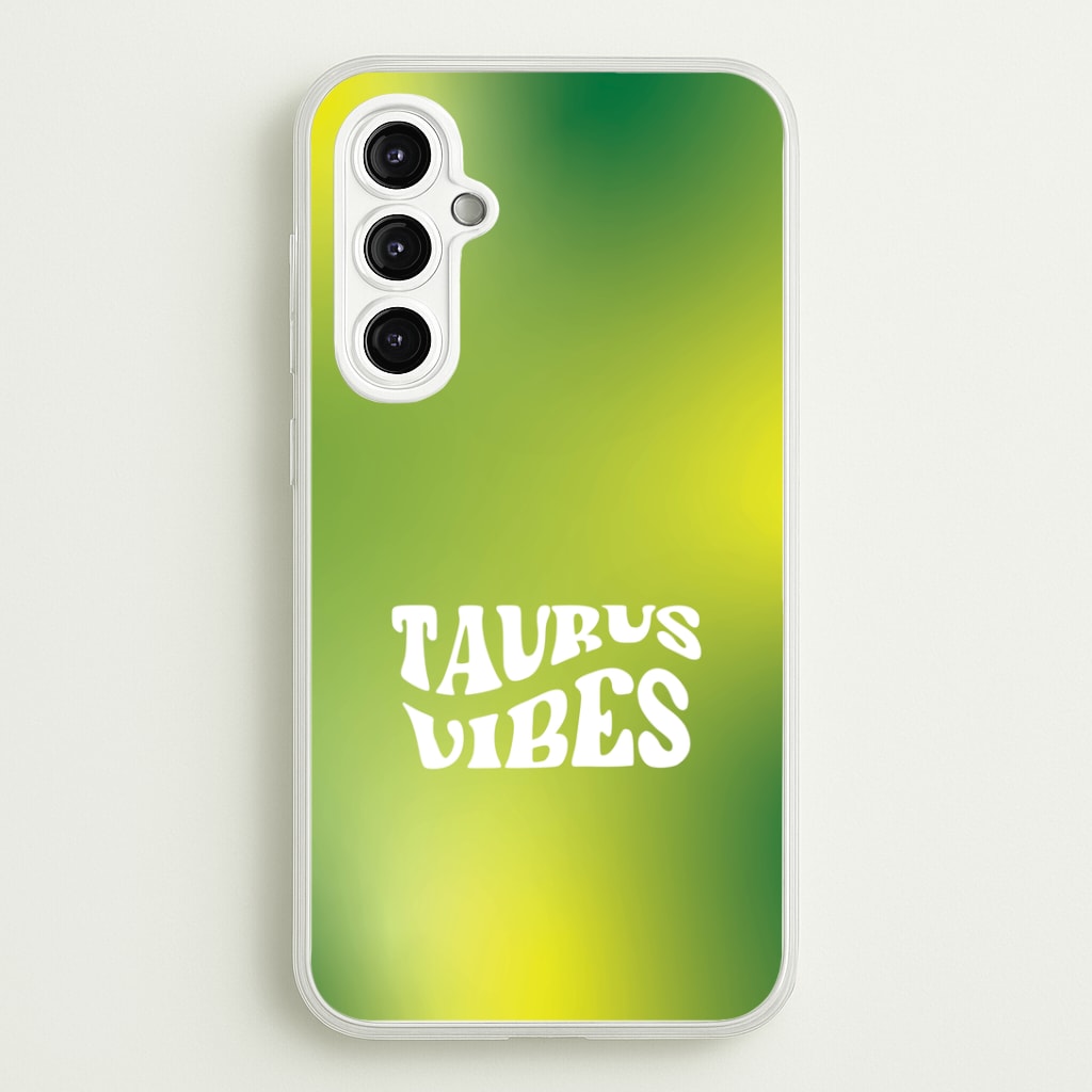 Taurus Vibes Gradient Zodiac Galaxy A14 Case