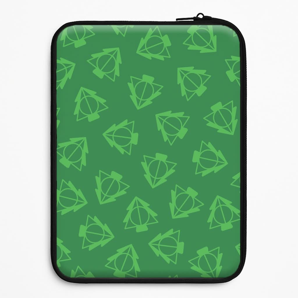 Christmas Tree Wizard Icon Pattern Laptop Sleeve