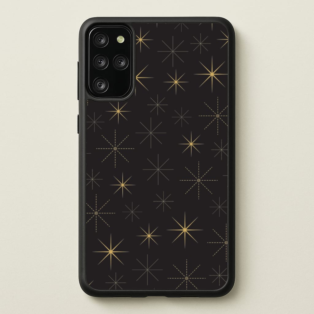 Christmas Gold Stars Pattern Galaxy S20 Plus Case