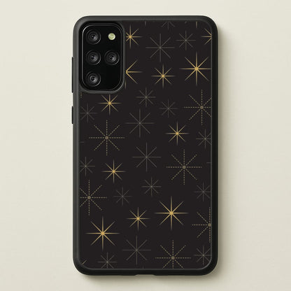 Christmas Gold Stars Pattern Galaxy S20 Plus Case