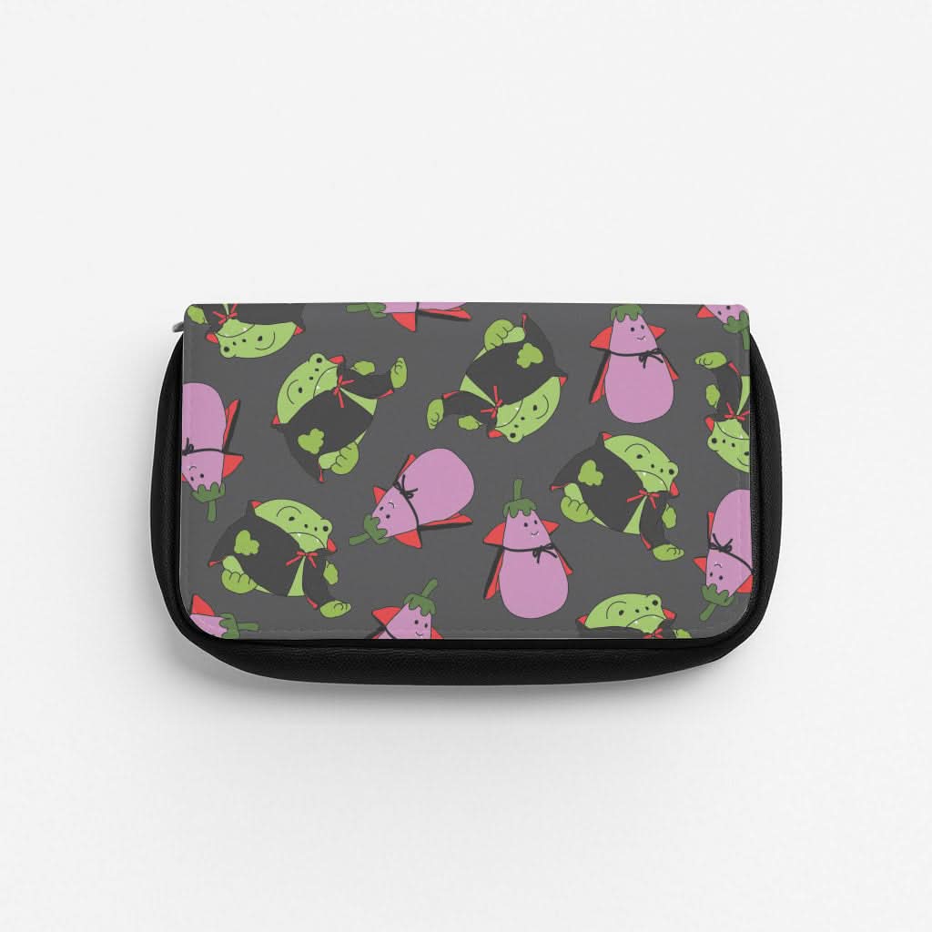Vampire Frogs And Vegetables Pattern - Halloween Pencil Case