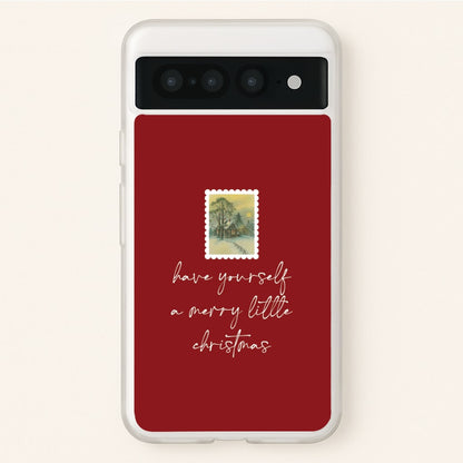 A Merry Little Christmas Stamp Google Pixel 7 Pro Case