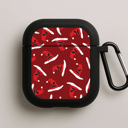 Sorting Christmas Hat Pattern Black AirPods Case