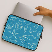 Sketched Shells Pattern Laptop Sleeve 2