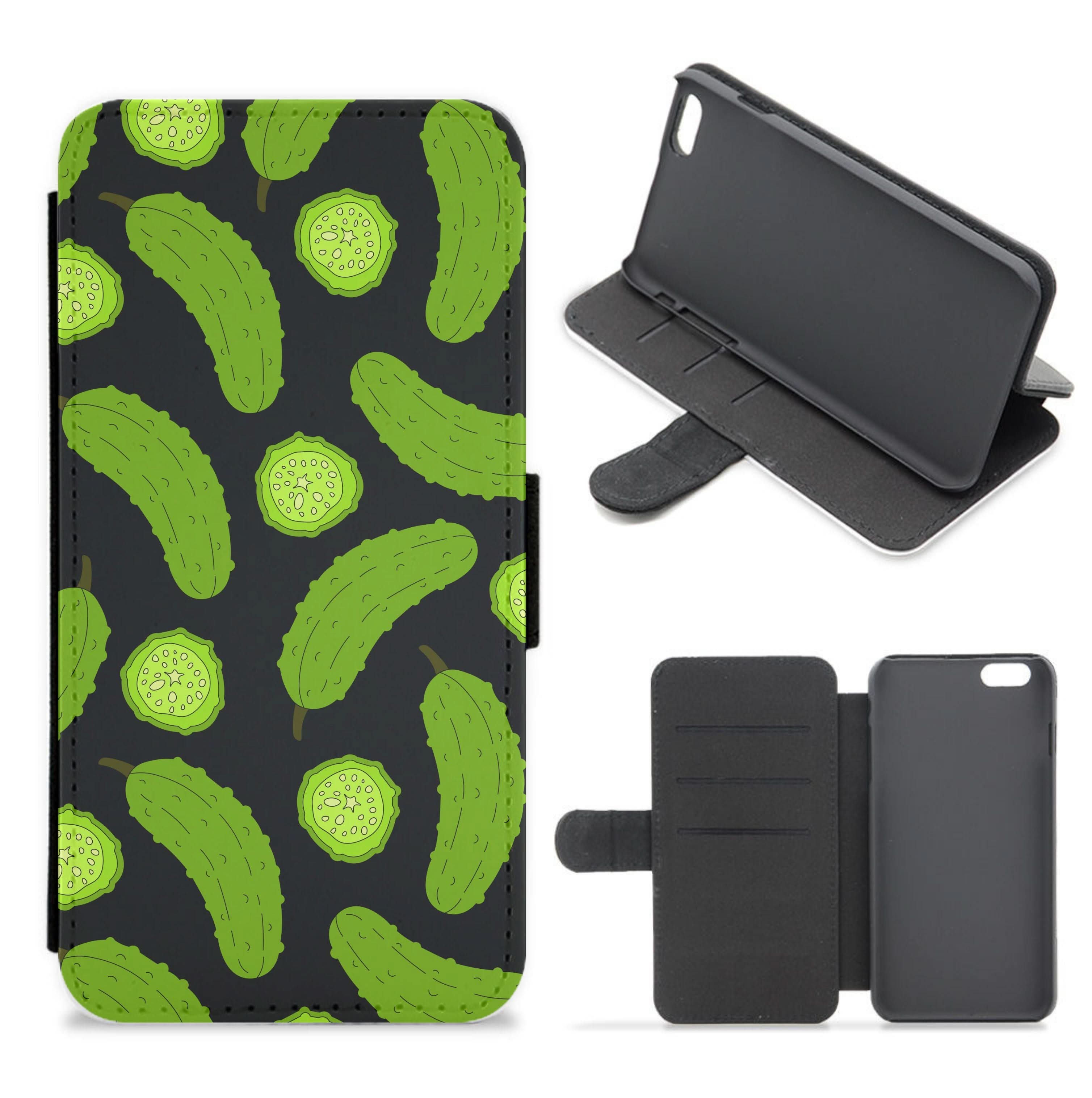 Pickle Assortment Pattern Flip / Wallet Phone Case