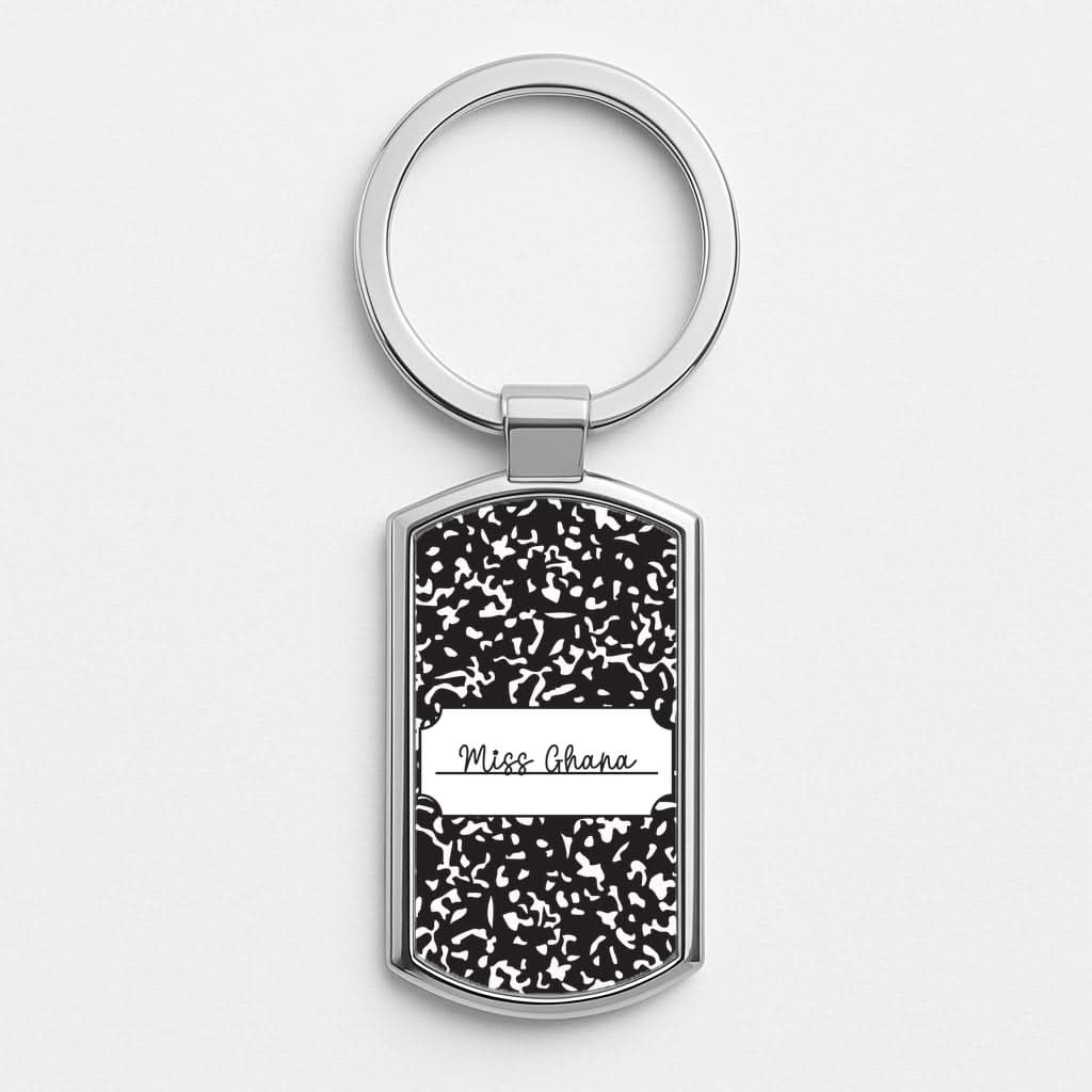 Personalised School Notebook Luxury Keyring