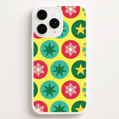 Colourful Abstract Baubles Christmas Pattern Phone Case for Apple iPhone, Samsung Galaxy, Huawei and Google Pixel
