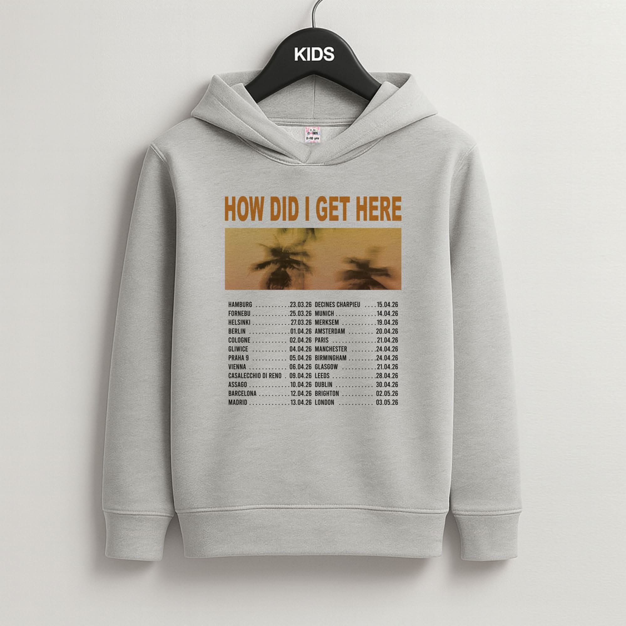 HDIGH Tour 2026 Grey Kids Hoodie