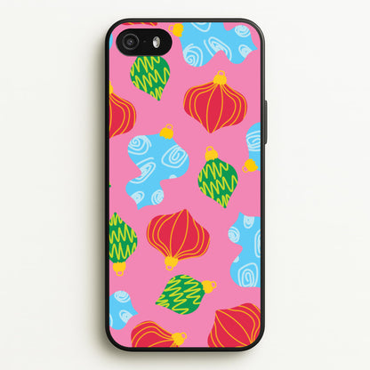 Abstract Christmas Baubles Pattern iPhone 5 / 5s / SE 2016 Case