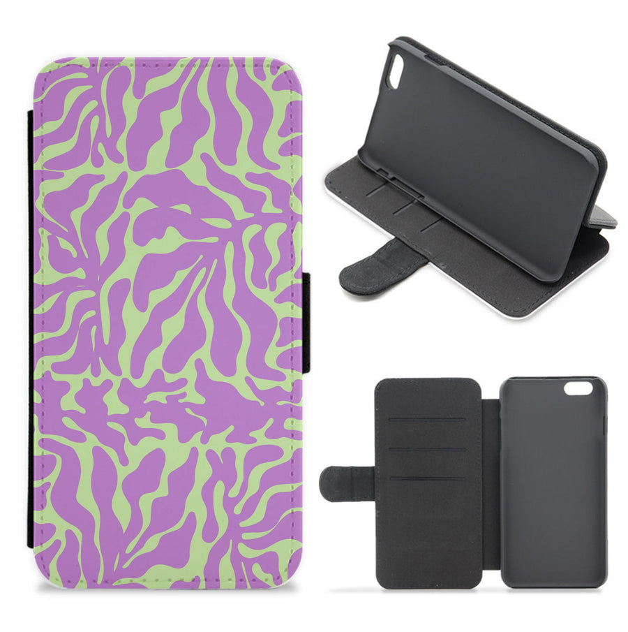 Pink Leaves - Foliage Flip / Wallet Phone Case