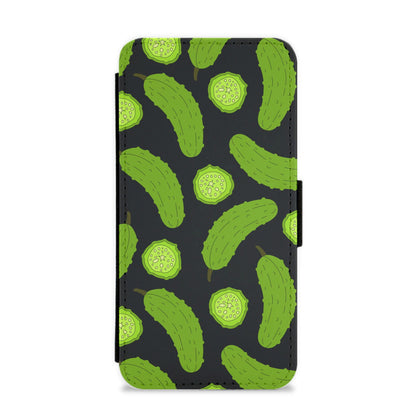 Pickle Assortment Pattern Flip / Wallet Phone Case