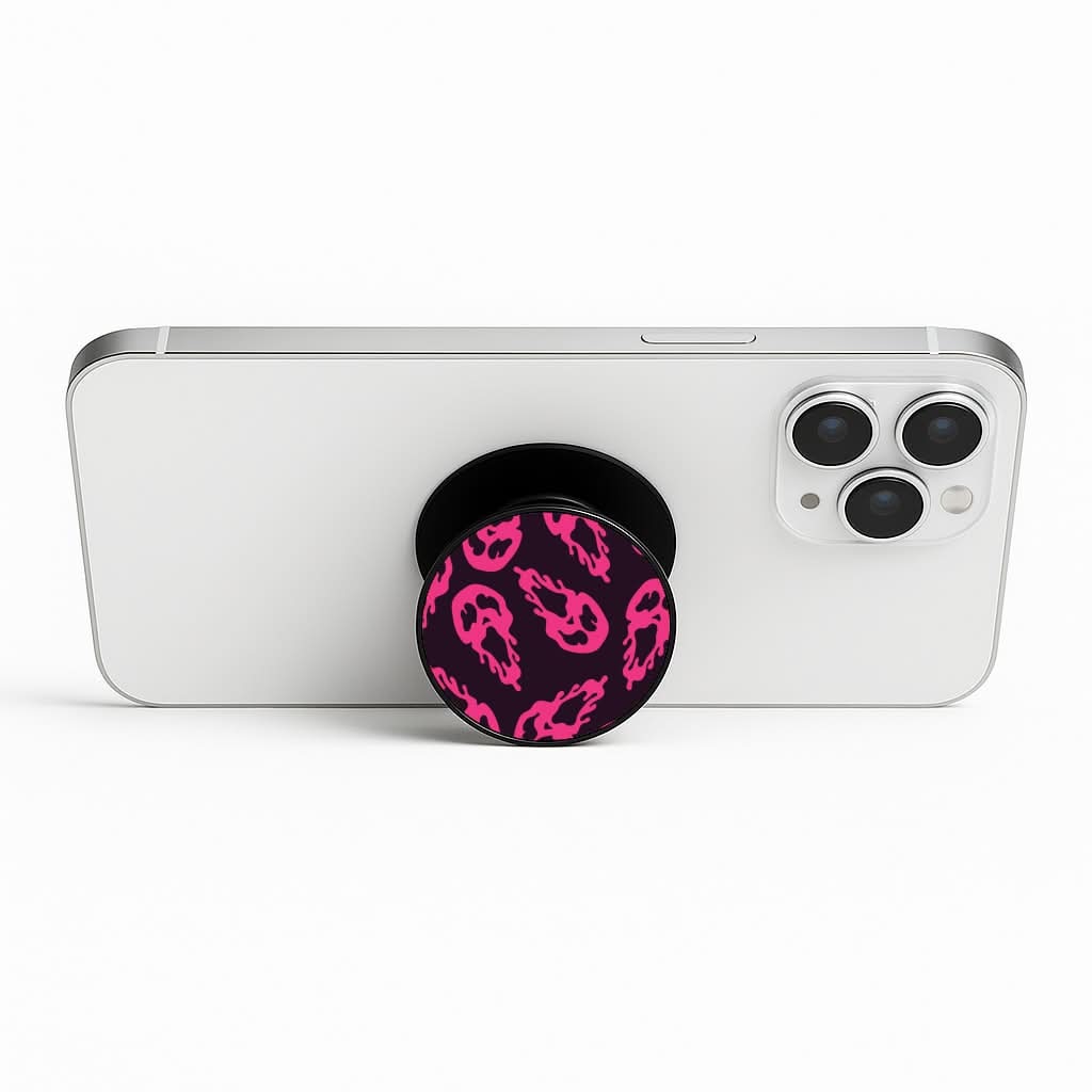 Trippy Ghost Face Pattern Phone Stand