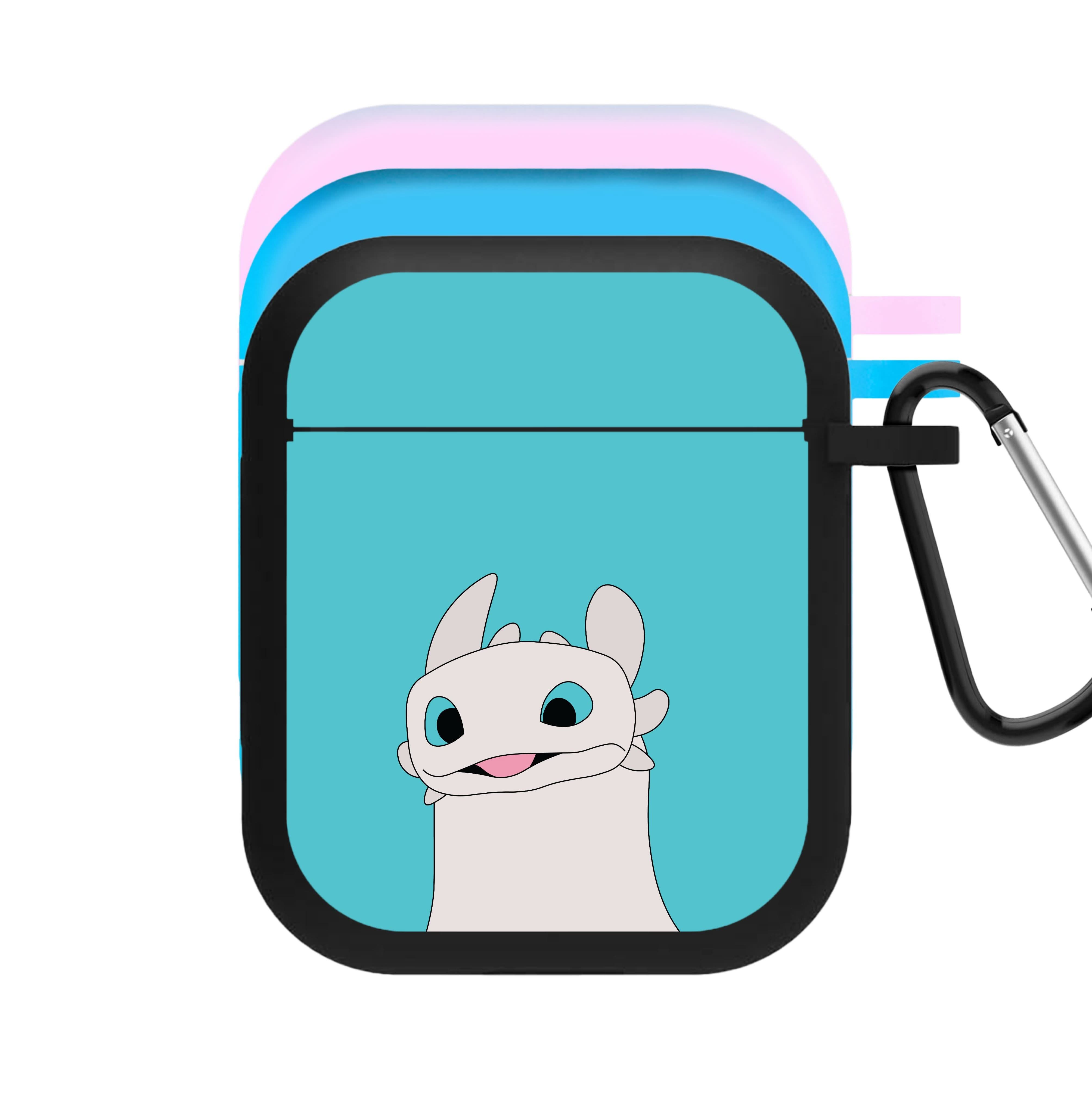 White Fury Dragon AirPods Case