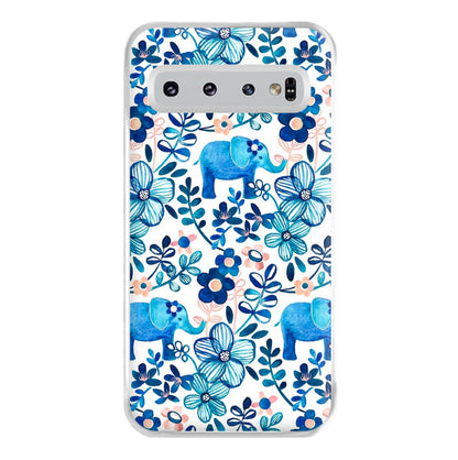 Elephant and Floral Pattern Phone Case