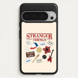 Stranger Things Cartoon Icons Google Pixel 9 Pro XL Case
