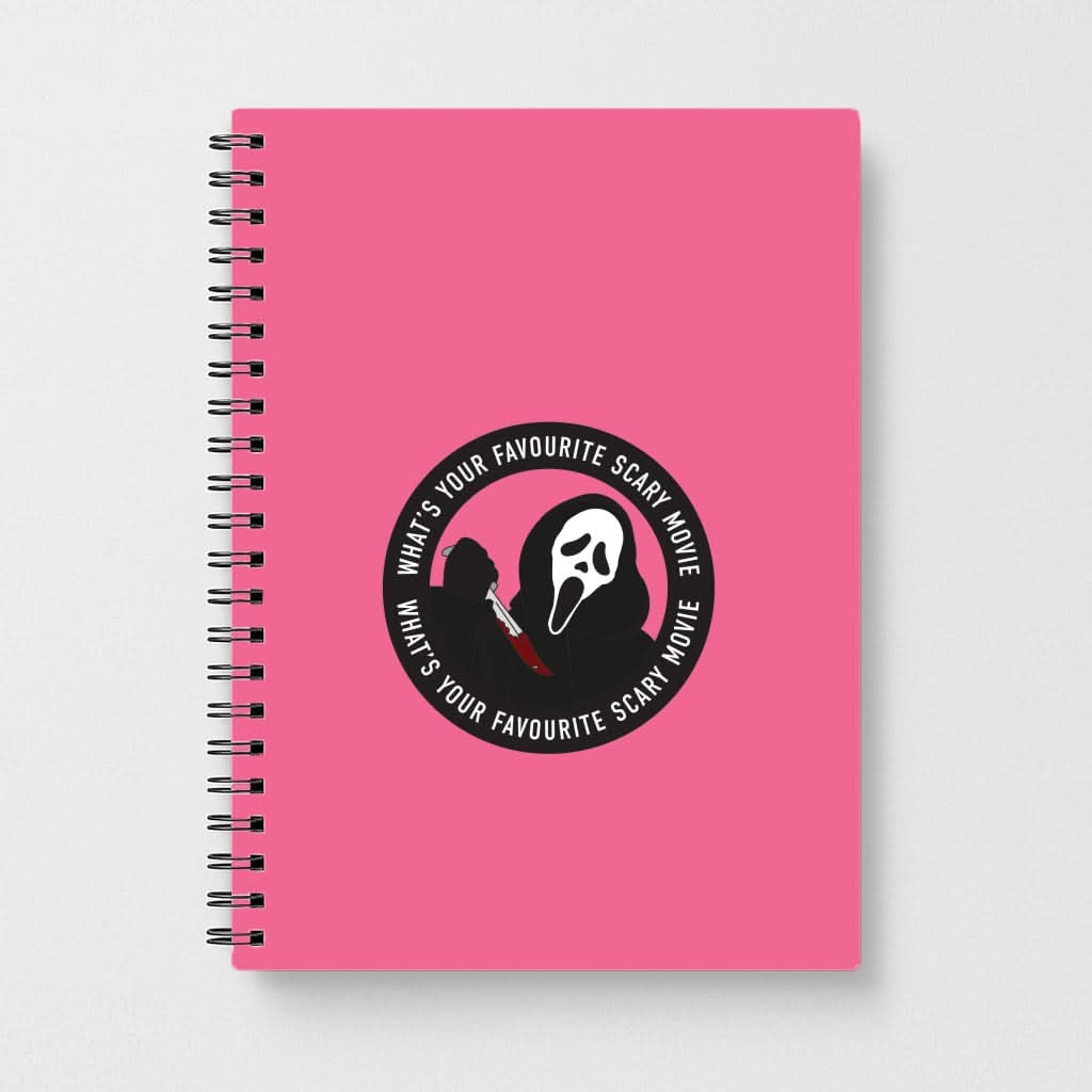 What's Your Favourite Scary Movie Badge Notebook