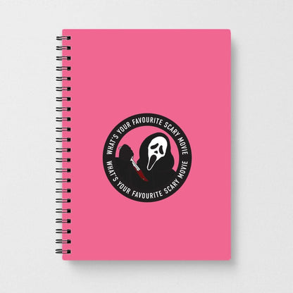 What's Your Favourite Scary Movie Badge Notebook