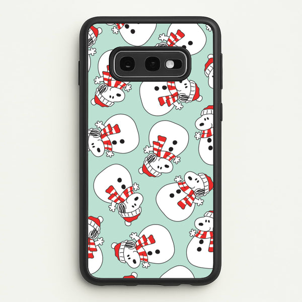 Cartoon Beagle Snowman Pattern Galaxy S10e Case