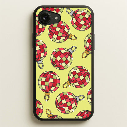 Disco Baubles Pattern iPhone 16e Case