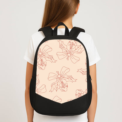 Cartoon Mouse Holly Pattern School Bag