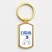 Carlos White And Blue Luxury Keyring 3