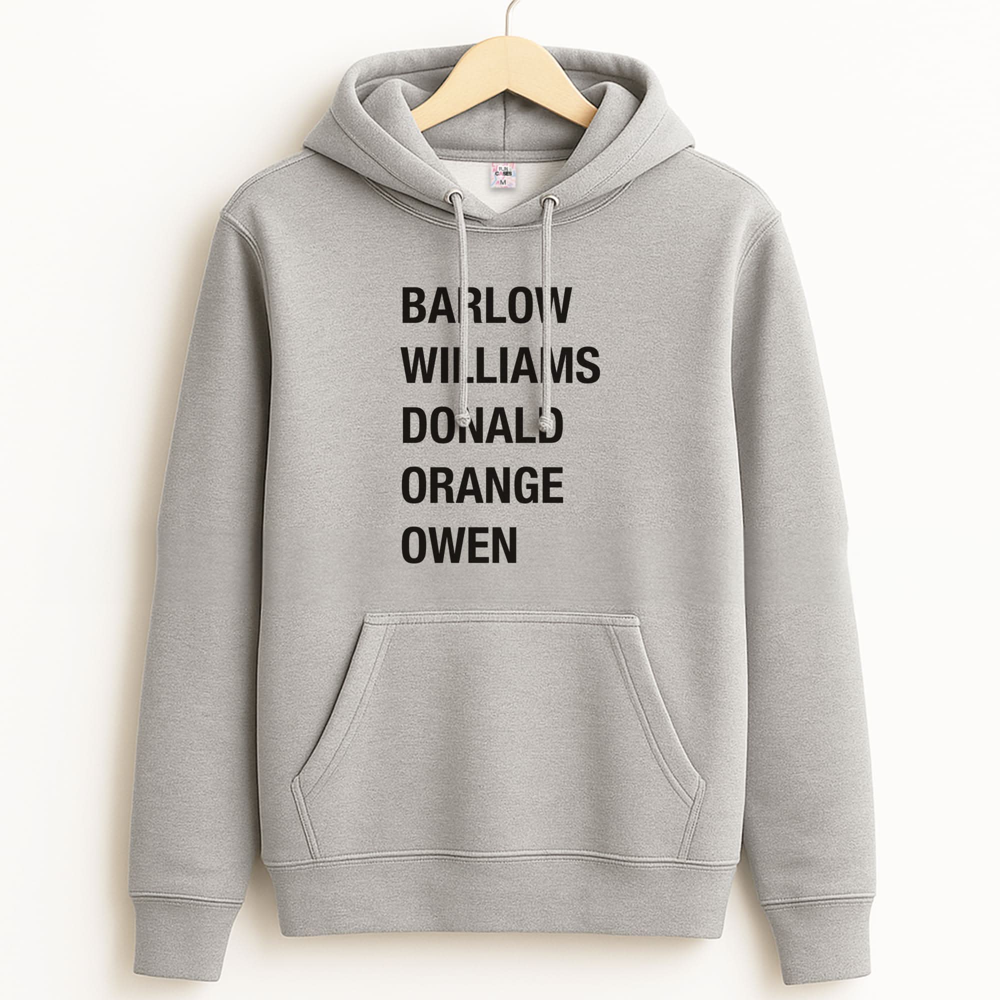 Take Band Members Names Unisex Grey Hoodie