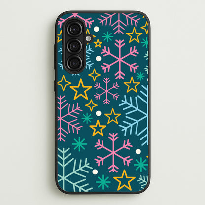 Colourful Christmas Symbols Pattern Galaxy A16 Case