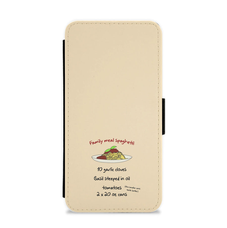 Family Meal Spaghetti Flip / Wallet Phone Case