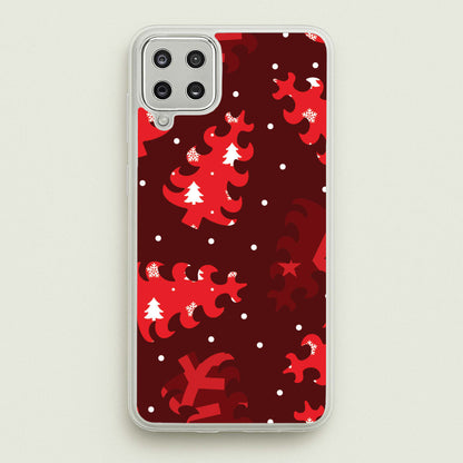 Wrapping Paper Christmas Tree Pattern Galaxy A12 Case
