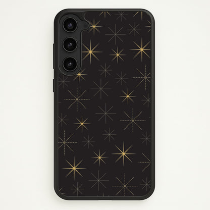 Christmas Gold Stars Pattern Galaxy S23 Case