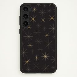 Christmas Gold Stars Pattern Galaxy S23 Plus Case
