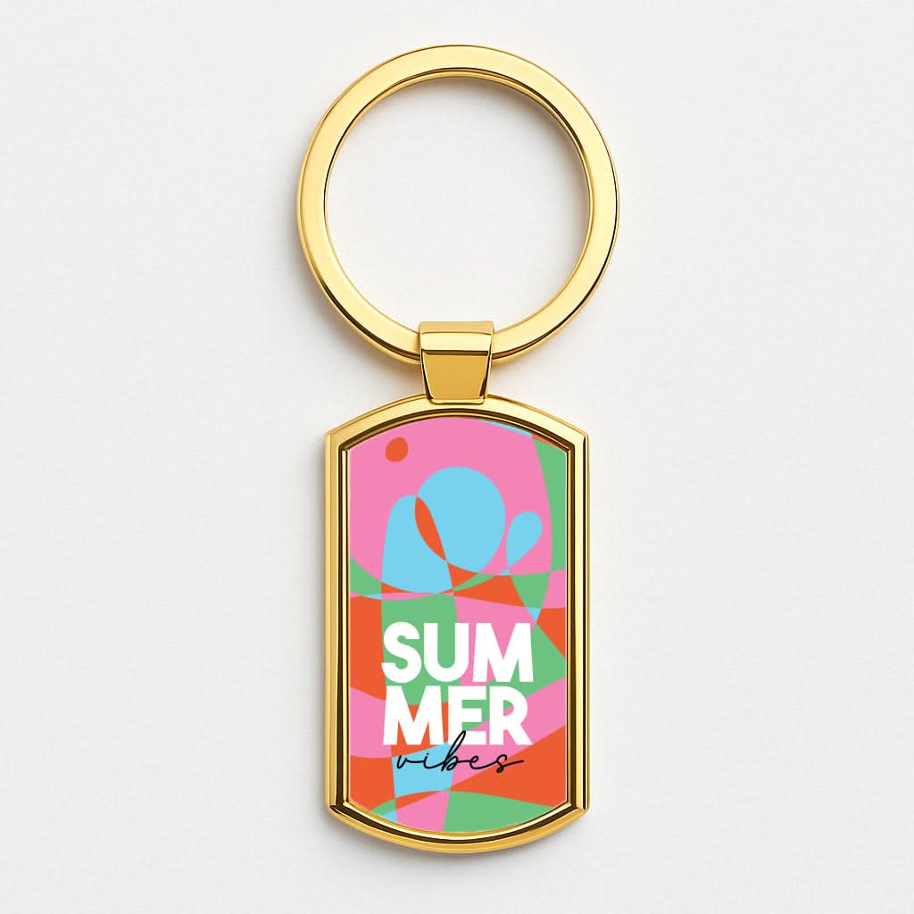 Summer Vibes  Gold Keyring