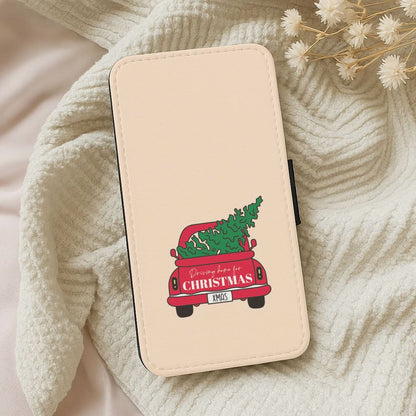 Driving Home For Christmas Truck Leather Phone Case