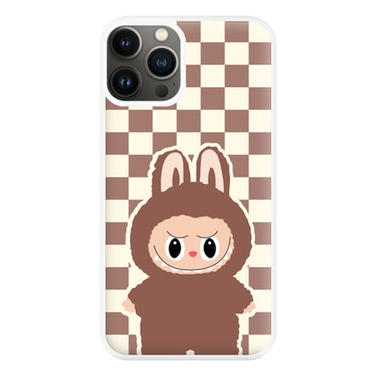 Checkered Cute Brown Monster  iPhone 11 Pro Max Case