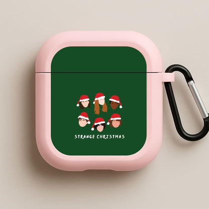 Strange Crew Christmas Pink AirPods Case
