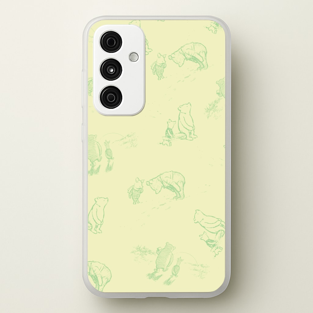 Sketched Winnie Pattern Galaxy A15 Case