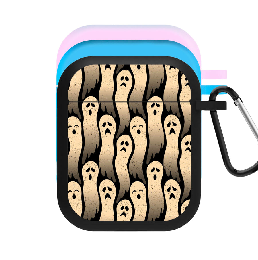 Vintage Wriggly Ghost Pattern AirPods Case