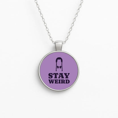 Stay Weird Purple Circle Necklace