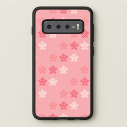 Red Slowflakes Christmas Pattern Galaxy S10 Plus Case