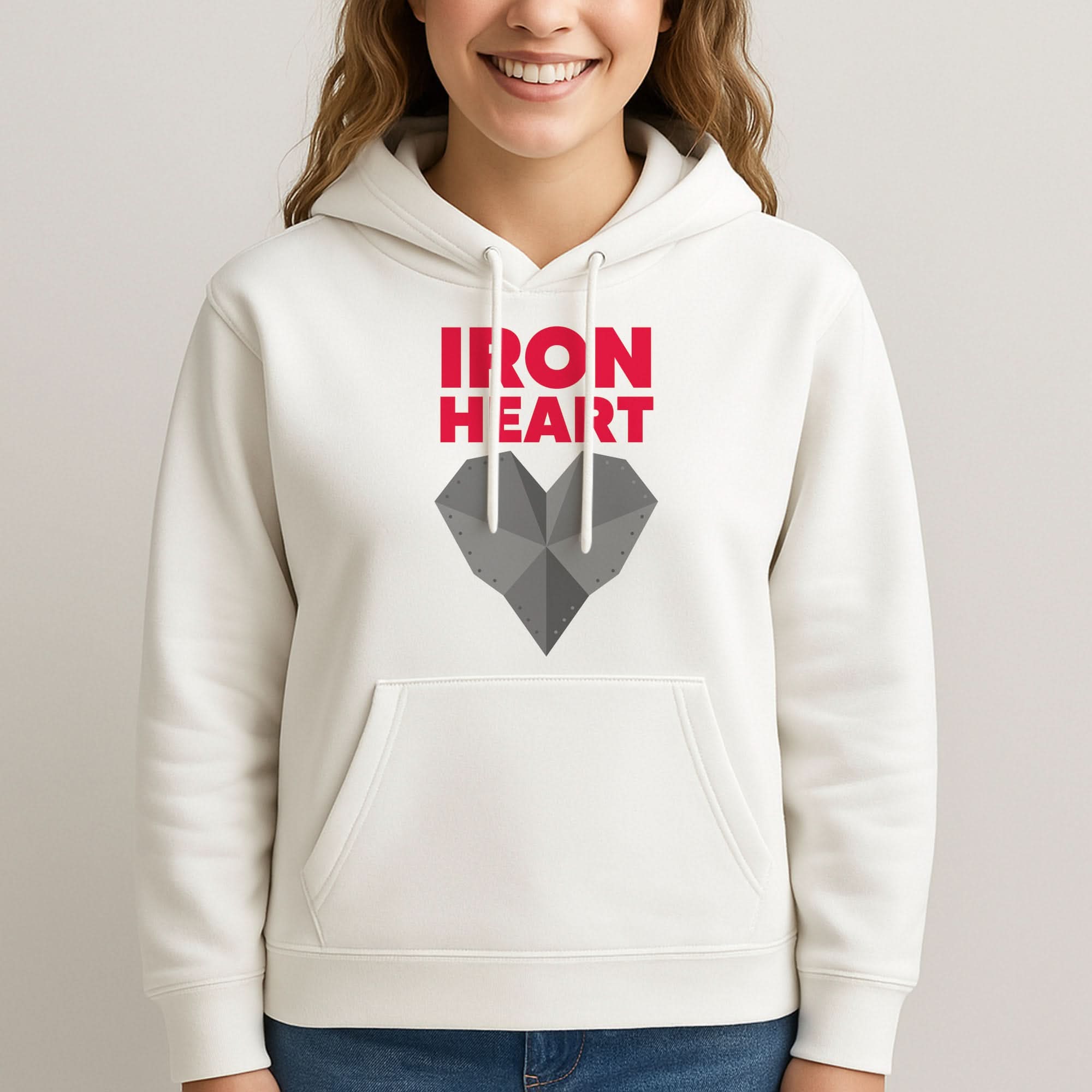 Metal Heart Womans Hooded Sweatshirt