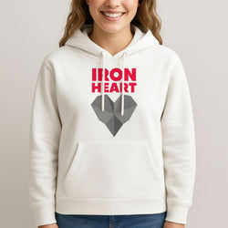Metal Heart Womans Hooded Sweatshirt